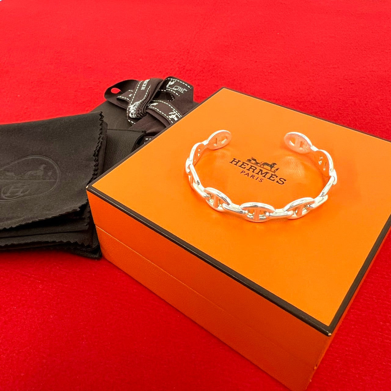 HERMES エルメス アンシェネ バングル
