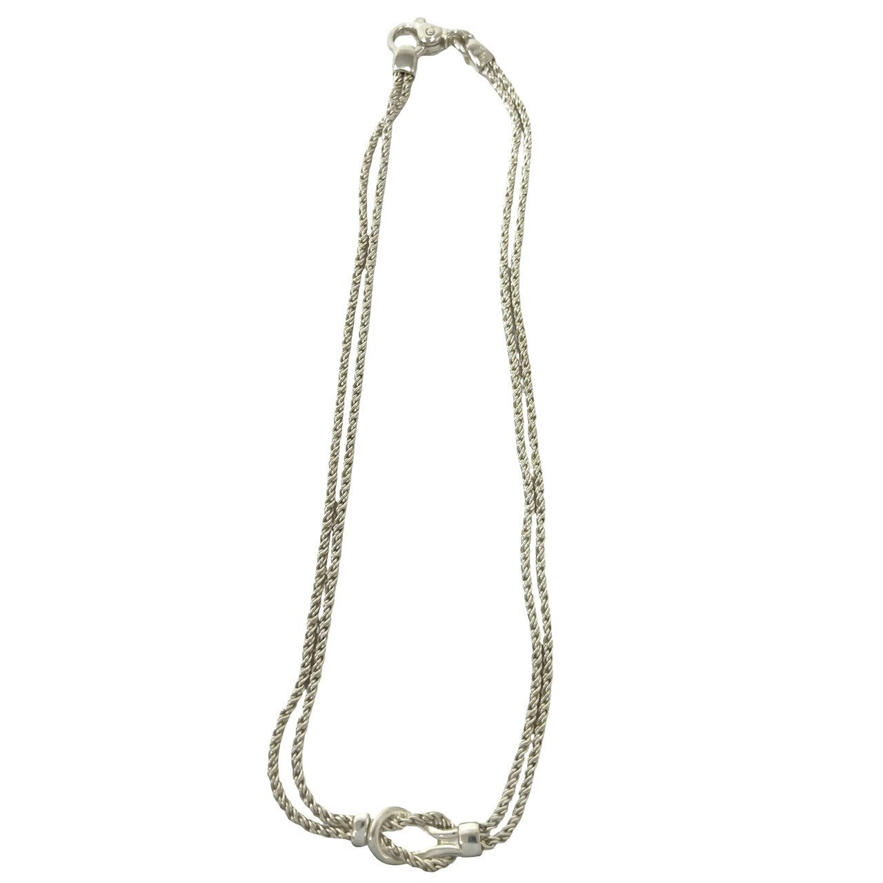 TIFFANY&Co. ティファニー (Vintage) ダブルロープ センターノット ネックレス 6