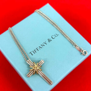 TIFFANY&Co. ティファニー シグネチャー クロス ネックレス 925 K18 750