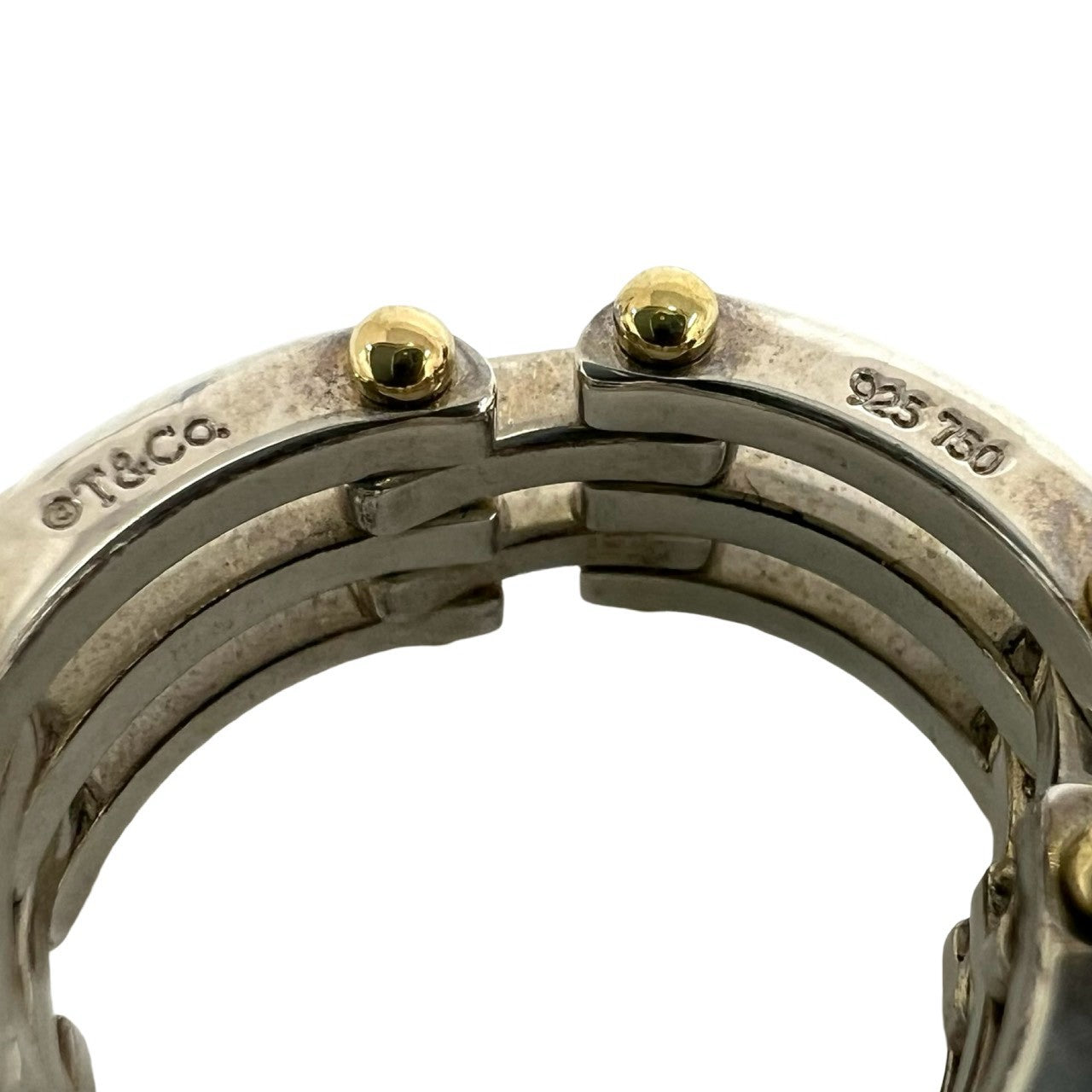 TIFFANY&Co. ティファニー (Vintage) ゲート リング 指輪 17号 925 K18 750YG 3