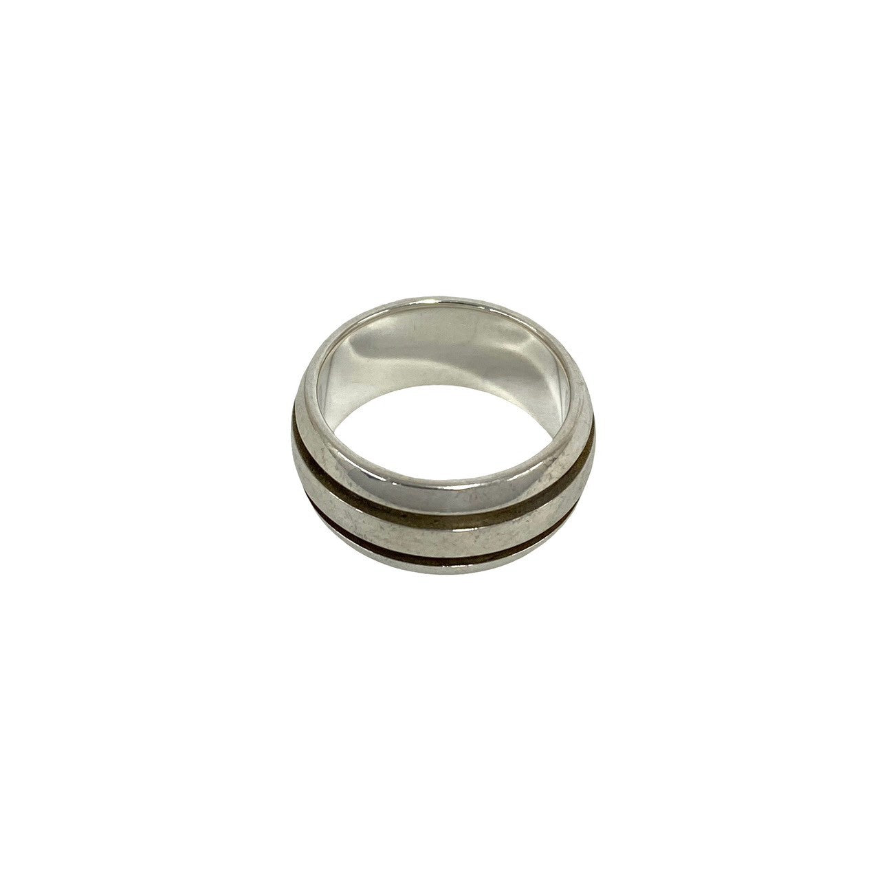 TIFFANY&Co. ティファニー (Vintage) グルーブド ダブルライン リング 指輪 16号 6