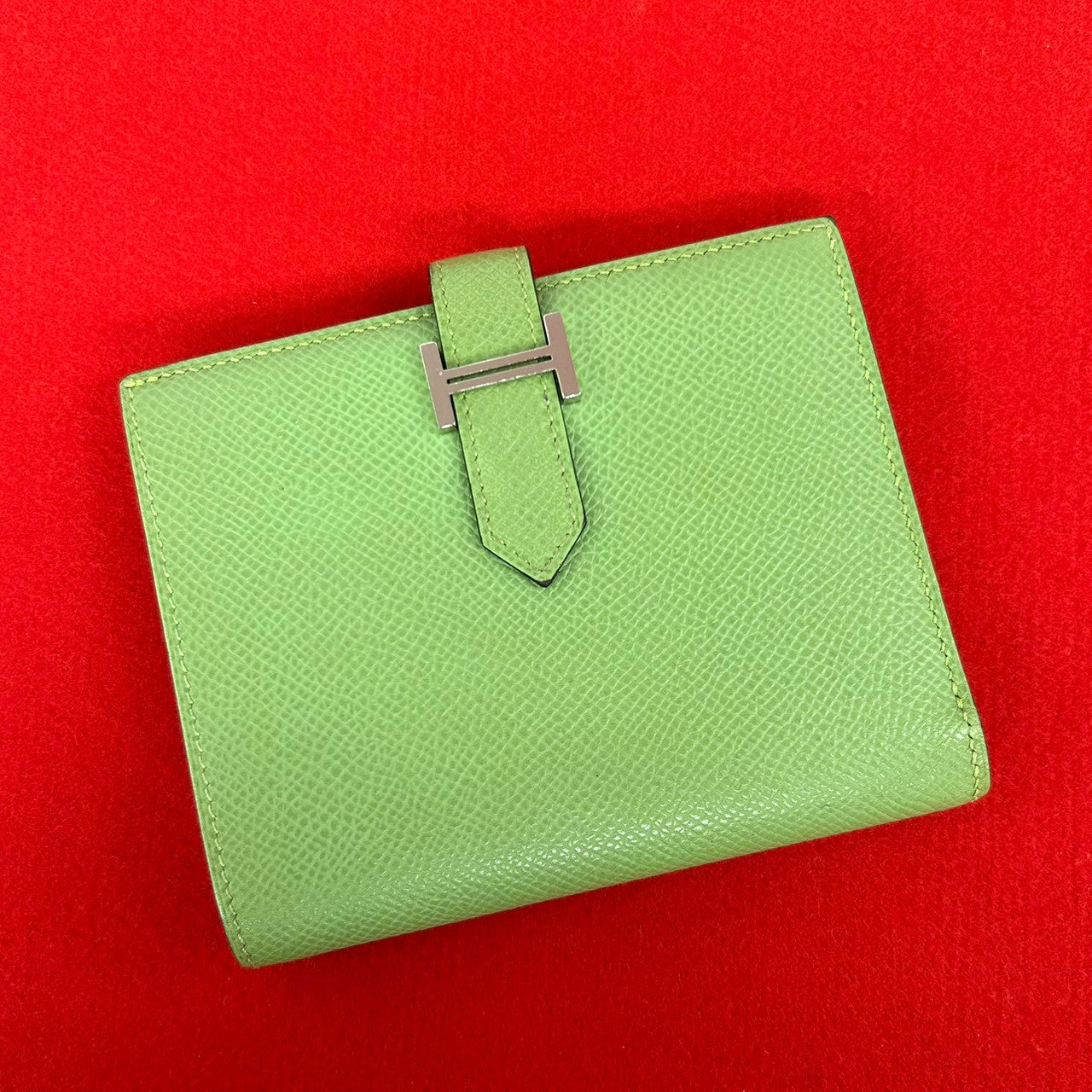 HERMES エルメス ベアン コンパクト 二つ折り財布 ヴォーエプソン
