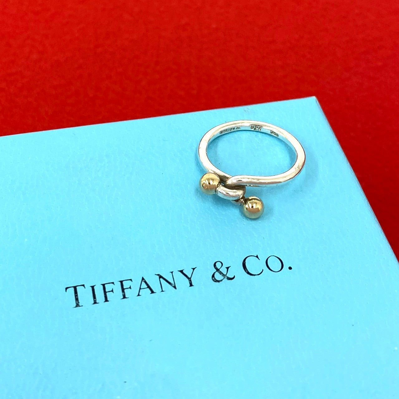 TIFFANY&Co. ティファニー (Vintage) フック&アイ リング 指輪 12号 925 K18 750YG