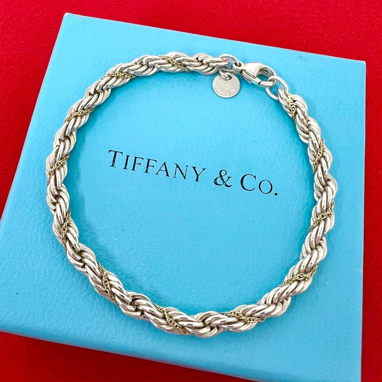 TIFFANY&Co. ティファニー (Vintage) ツイストロープ ブレスレット 925 K18 750YG