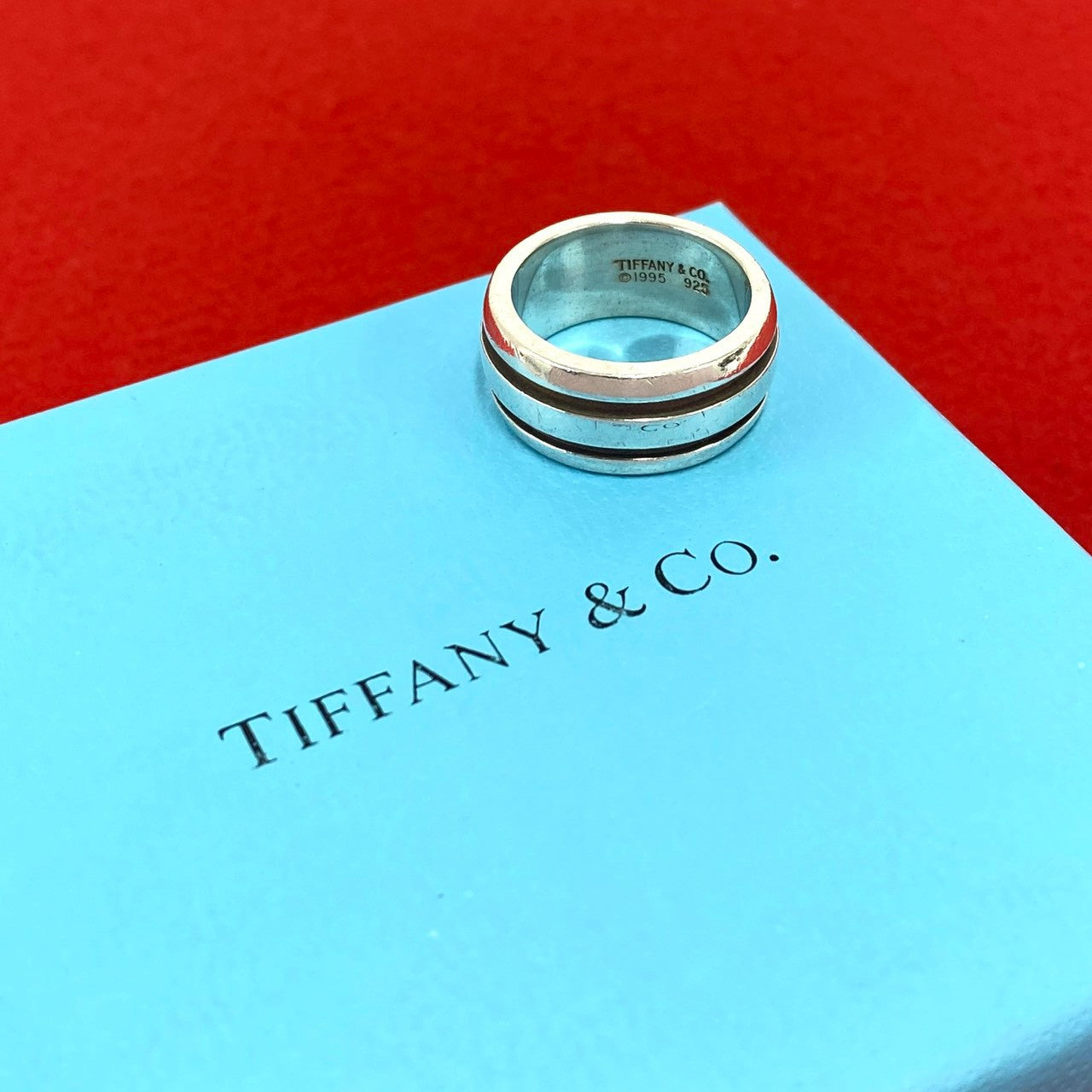TIFFANY&Co. ティファニー (Vintage) グルーブド ダブルライン リング 指輪
