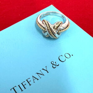 TIFFANY&Co. ティファニー (Vintage) シグネチャーリング 指輪 10号 925 K18 750YG