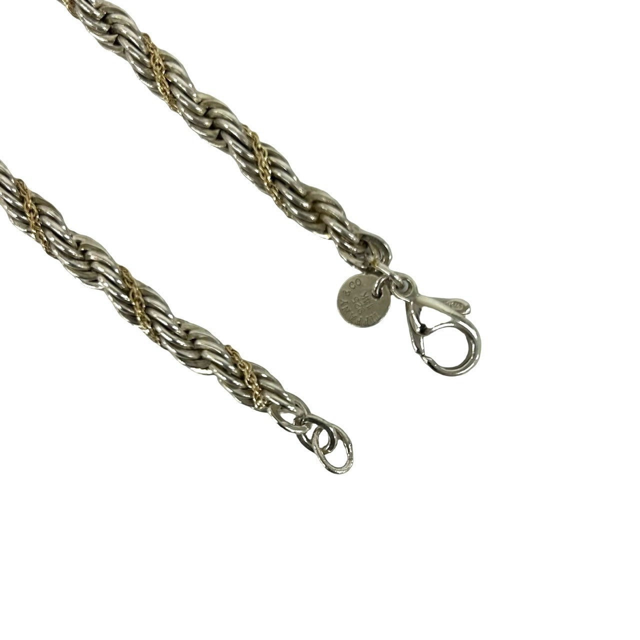 TIFFANY&Co. ティファニー (Vintage) ツイストロープ チェーン ネックレス 925 K14 585YG 6