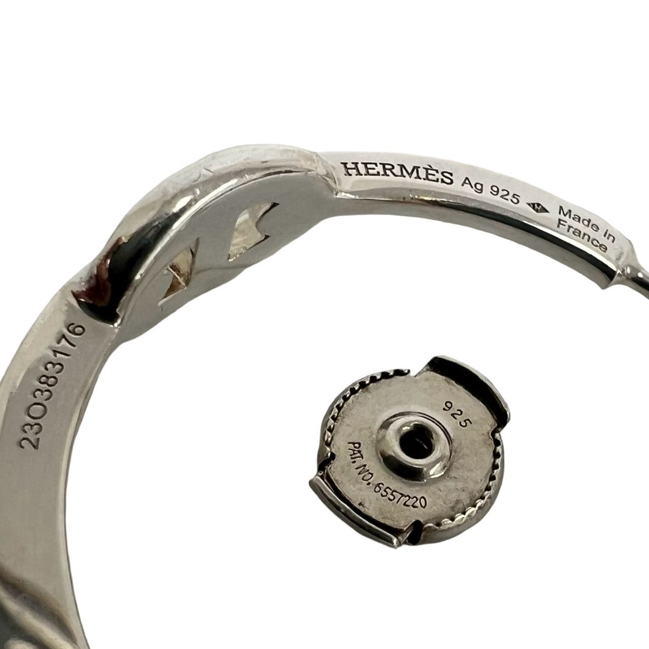 HERMES エルメス シェーヌダンクル フープピアス 3