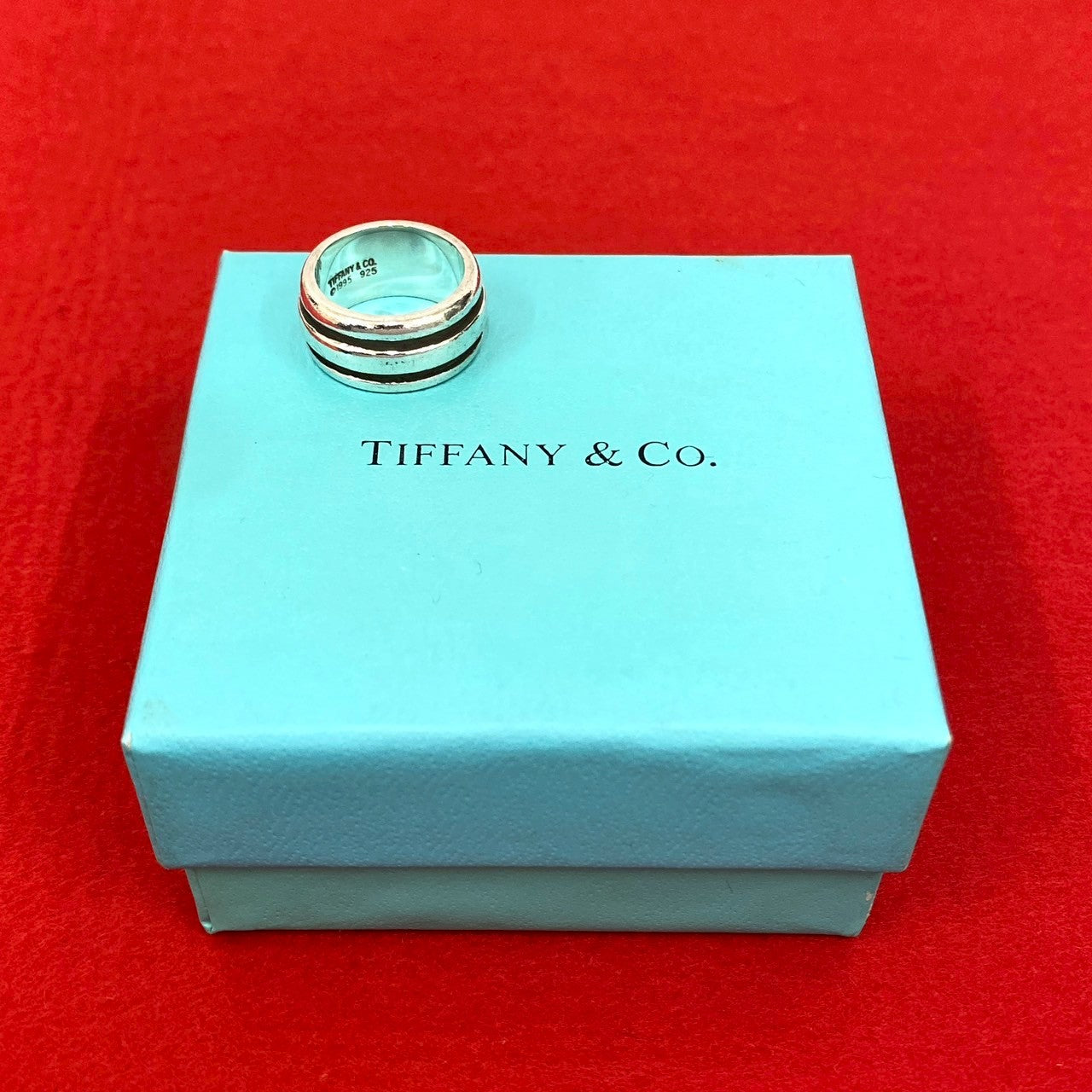 TIFFANY&Co. ティファニー アトラス グルーブド ダブルライン リング 指輪