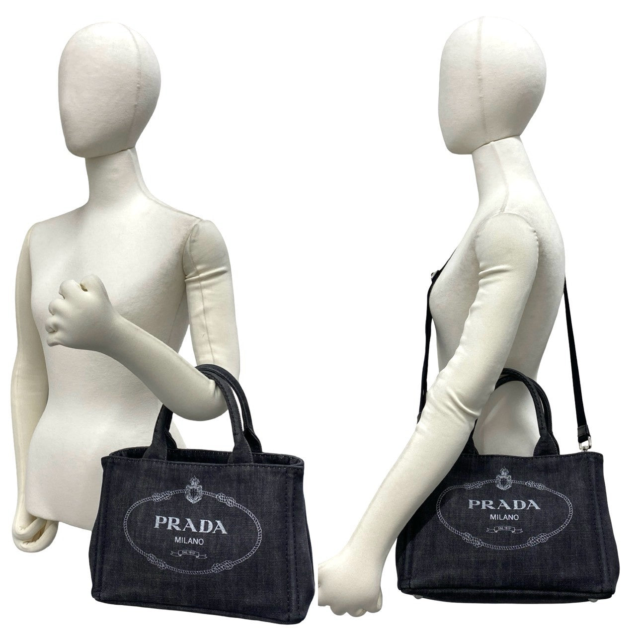 PRADA プラダ デニム カナパ ショルダーバッグ 2