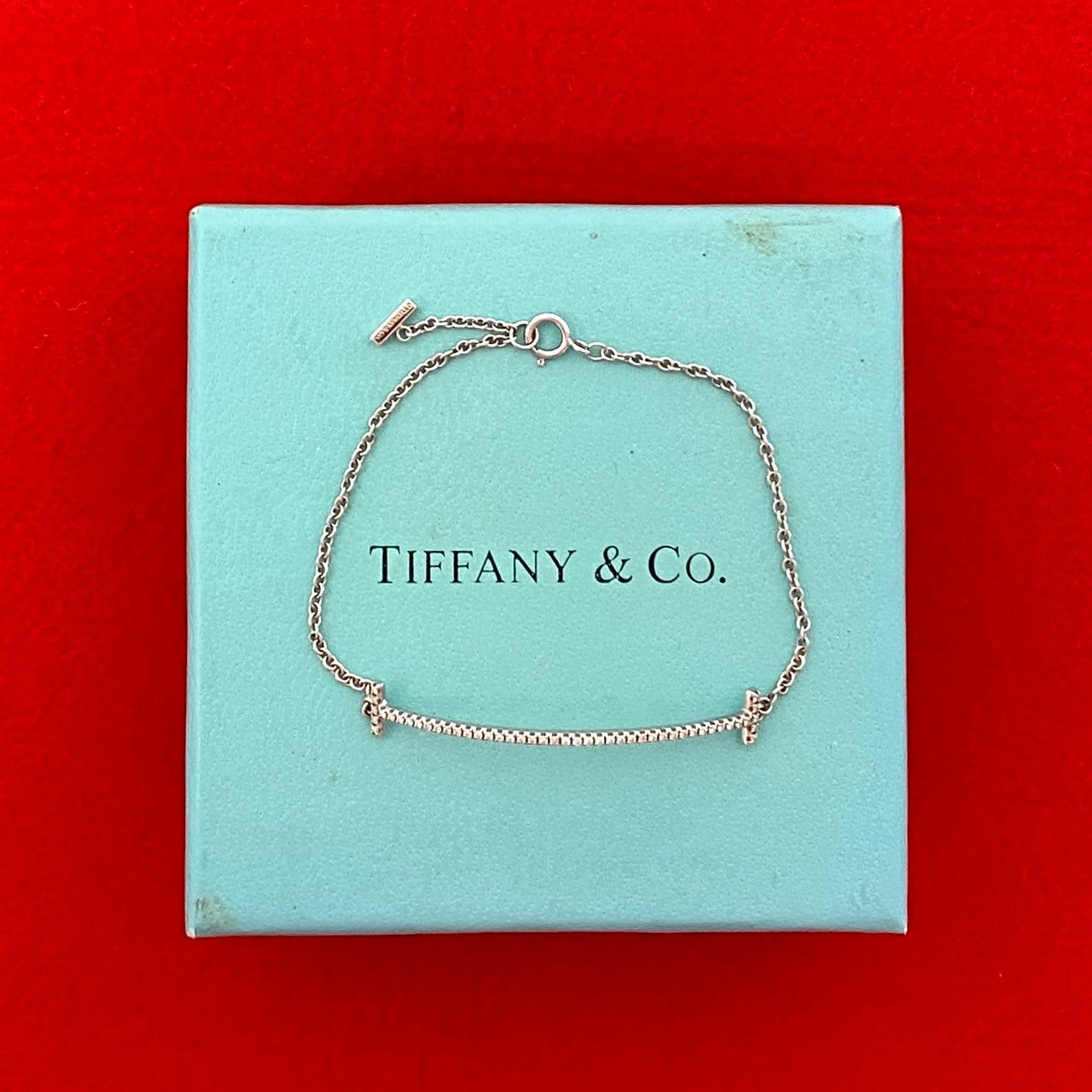 TIFFANY&Co. Tスマイル K18 750WG ホワイトゴールド ダイヤモンド ブレスレット