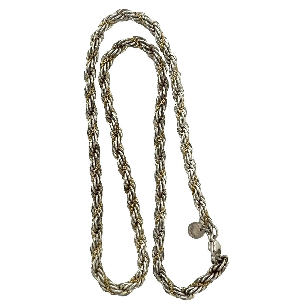 TIFFANY&Co. ティファニー (Vintage) ツイストロープ ネックレス 925 K18 750YG 5