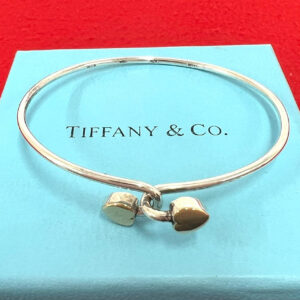 TIFFANY&Co. ティファニー (Vintage) ソリッド ダブルハート ブレスレット