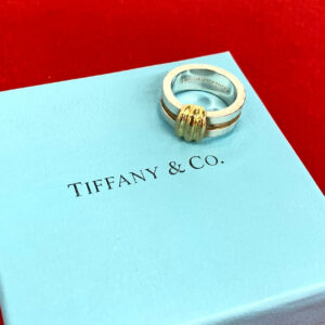 TIFFANY&Co. ティファニー (Vintage) グルーブド ウィズ リング 指輪 11号 925 K18 750YG