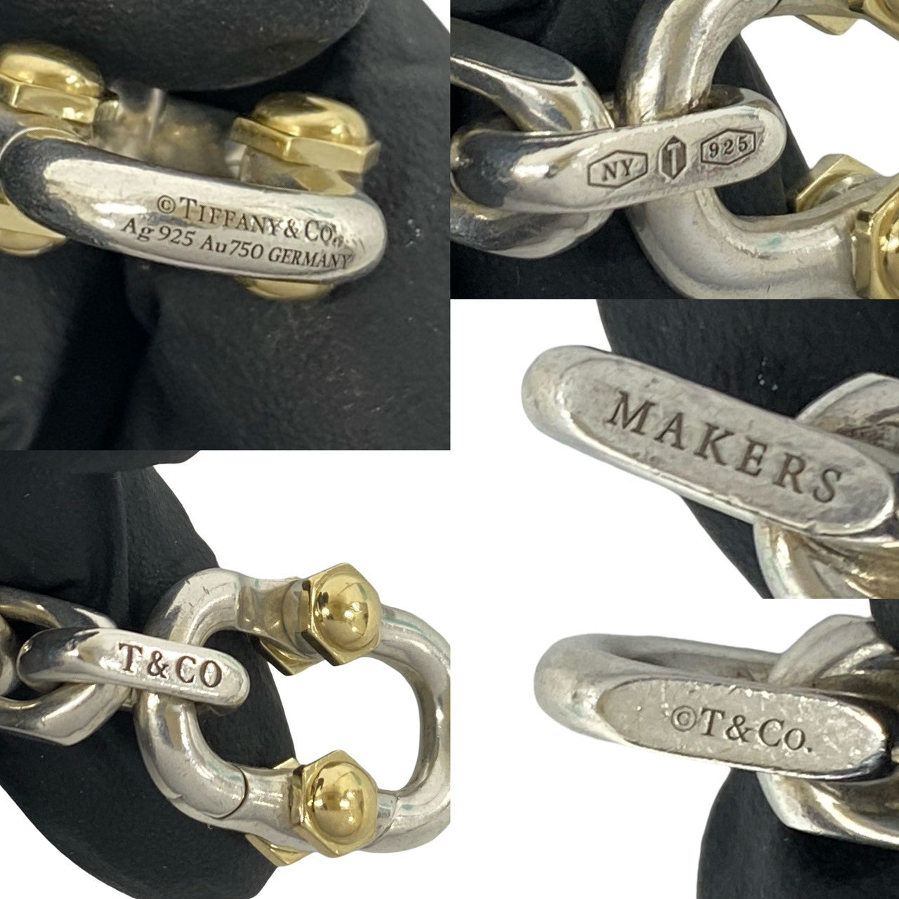 TIFFANY&Co. ティファニー メイカーズ ブレスレット 925 K18 750YG 3
