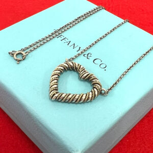 TIFFANY&Co. ティファニー (Vintage) ツイストハート ネックレス 925 K18 750YG