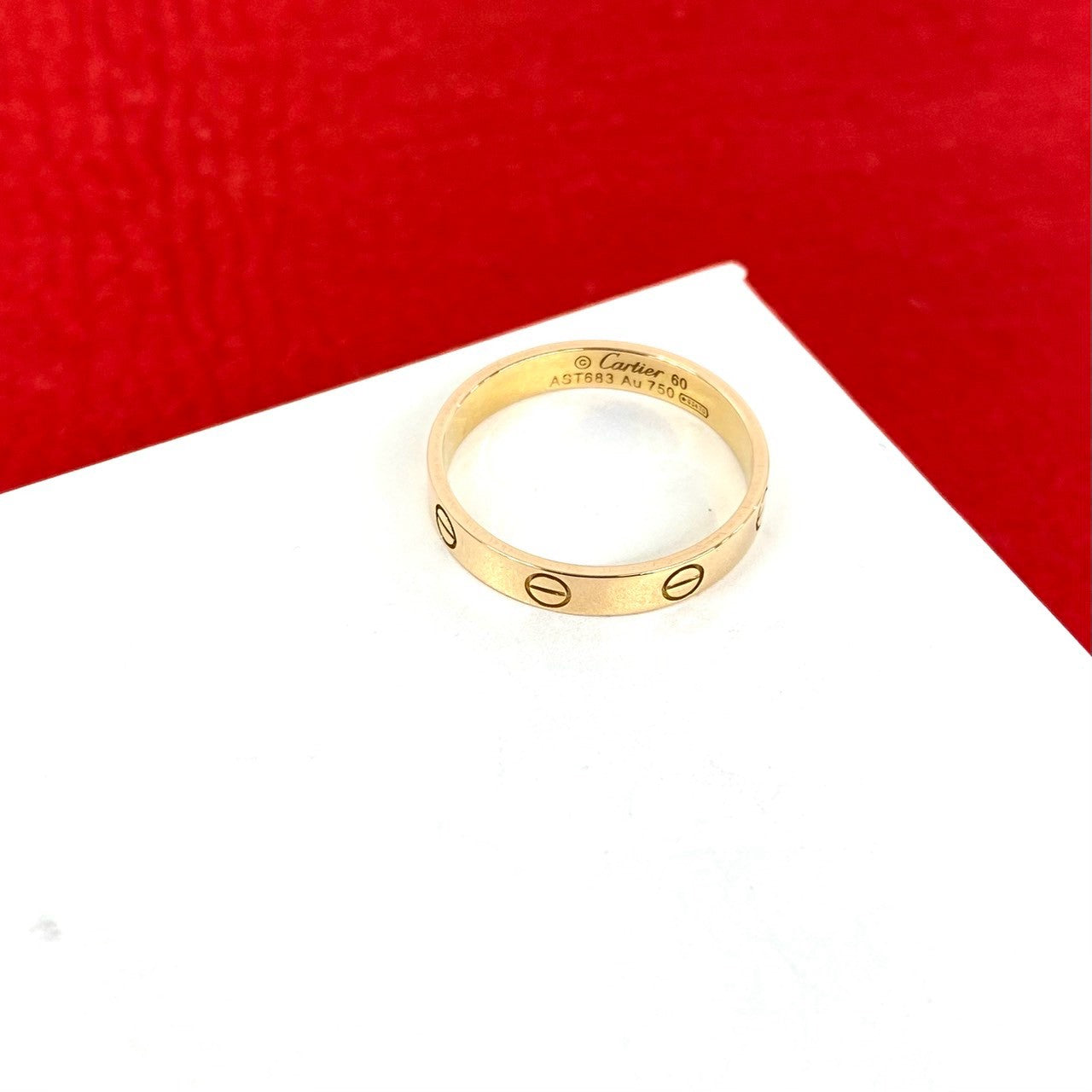 CARTIER カルティエ ミニ ラブリング 指輪 19号 表記サイズ #60 K18 750PG