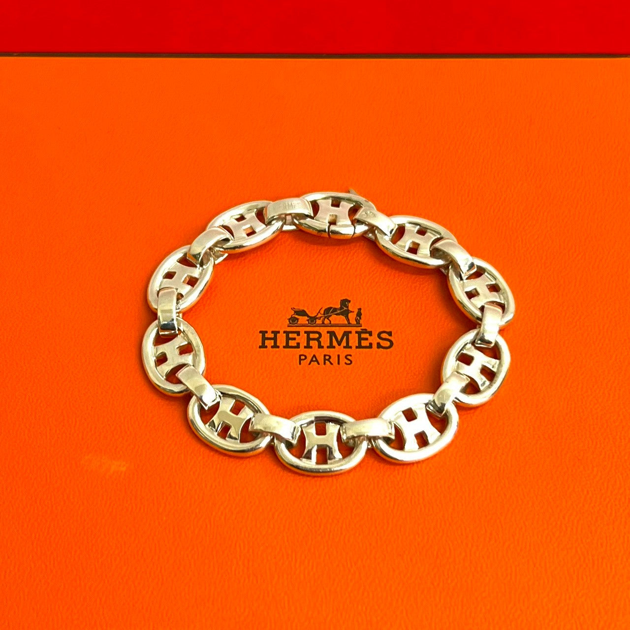 HERMES エルメス Hロゴ ブレスレット