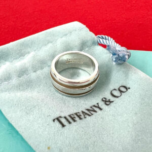 TIFFANY&Co. ティファニー (Vintage) グルーブド ダブルライン リング 指輪 10号
