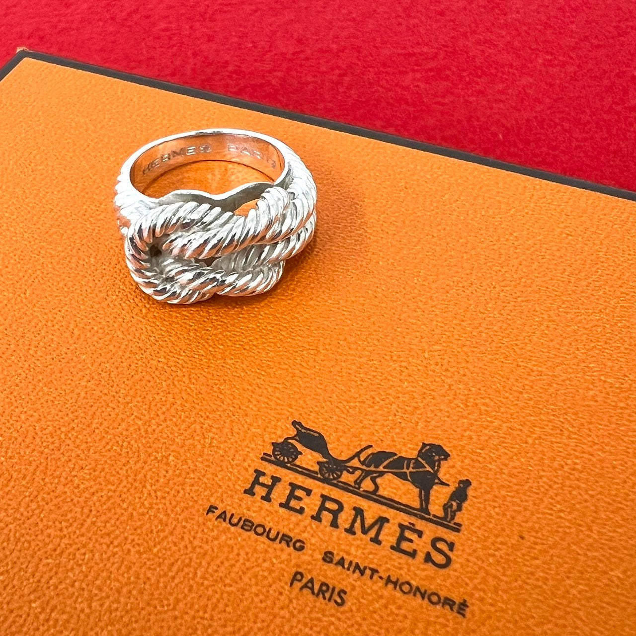 HERMES エルメス (Vintage) オーディエンヌ リング 指輪 9号