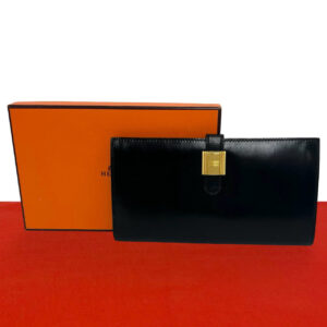 HERMES エルメス (Vintage) ソミュール ディアンヌ 長財布 ボックスカーフ