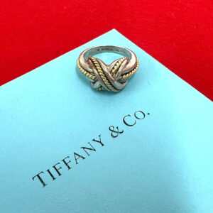 TIFFANY&Co. ティファニー (Vintage) シグネチャー クロス リング 指輪 8号 925 K18 750YG