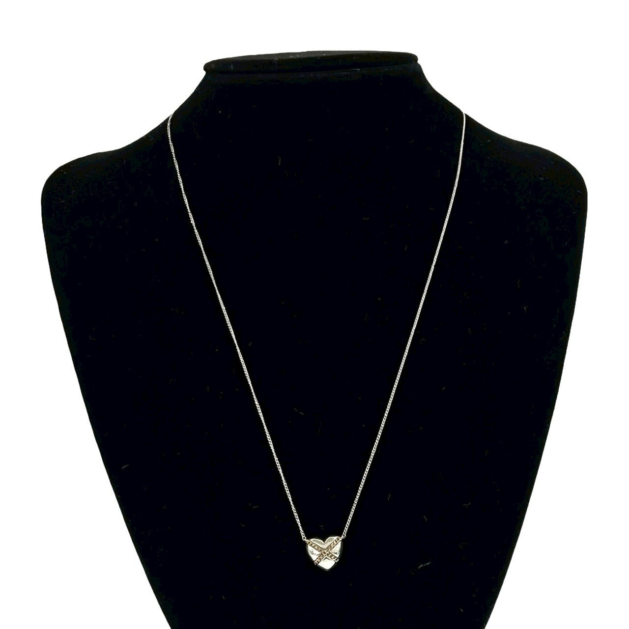 TIFFANY&Co. ティファニー (Vintage) チェーンクロス ハート ネックレス 925 K18 750YG 2