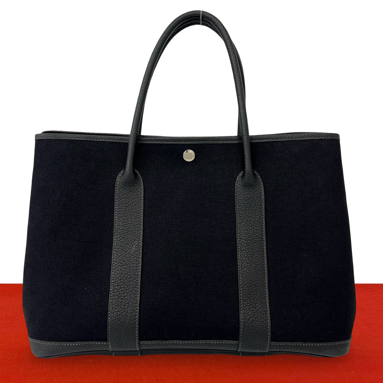 HERMES エルメス ガーデンパーティ PM トートバッグ トワルアッシュ ブッフル