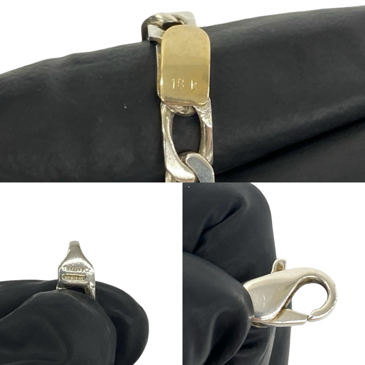 TIFFANY&Co. ティファニー (Vintage) フィガロ チェーン ブレスレット 925 K18 750YG 3