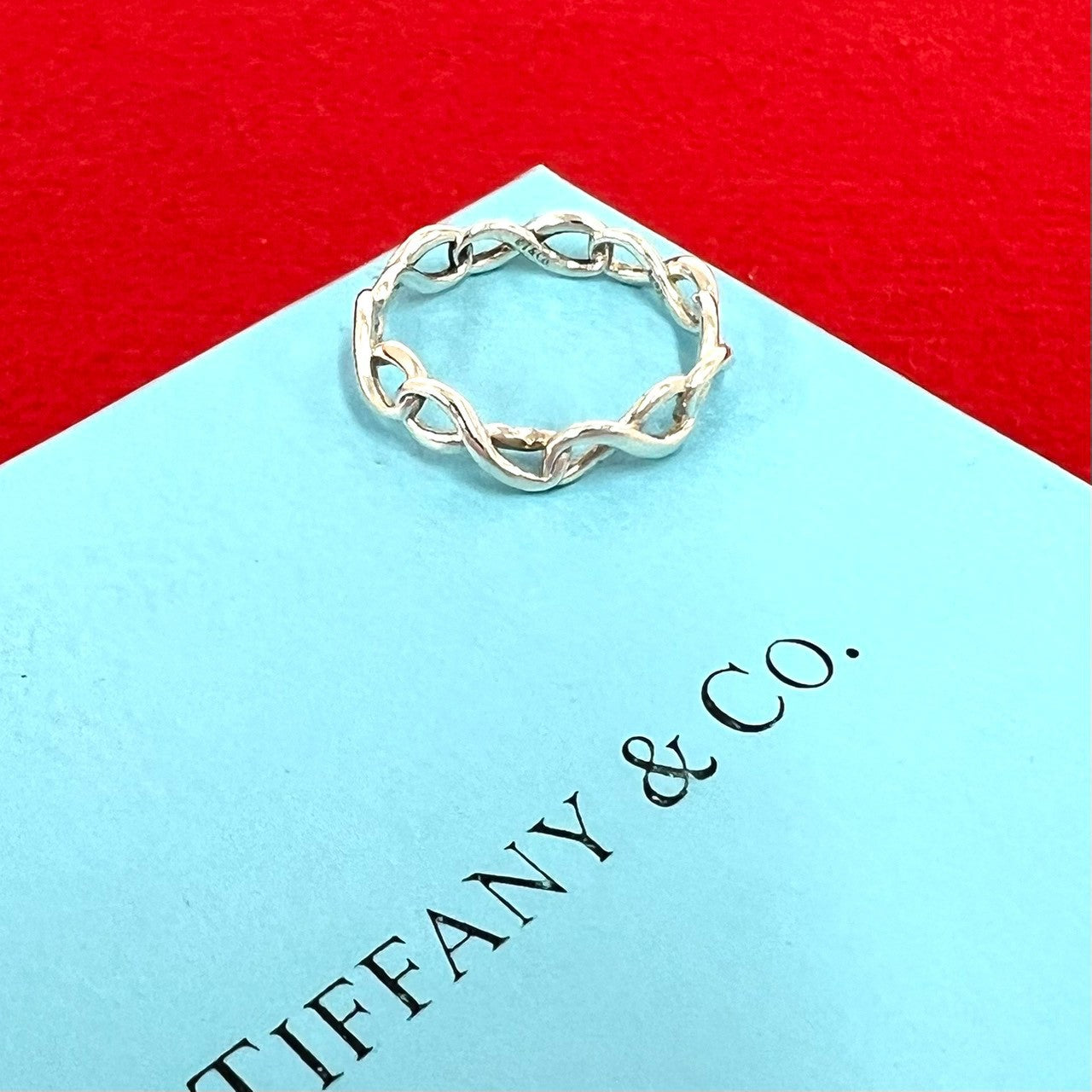TIFFANY&Co. ティファニー (Vintage) インフィニティ ナローバンド リング 指輪 10号