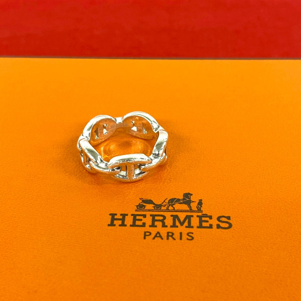 HERMES エルメス アンシェネ リング 指輪