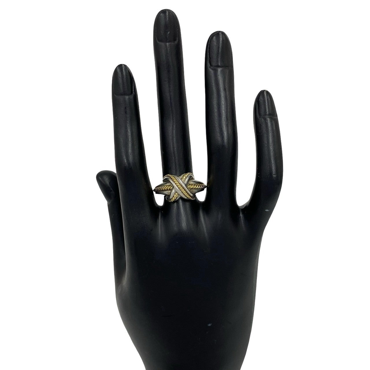 TIFFANY&Co. ティファニー (Vintage) シグネチャー クロス リング 指輪 13号 925 K18 750YG 2