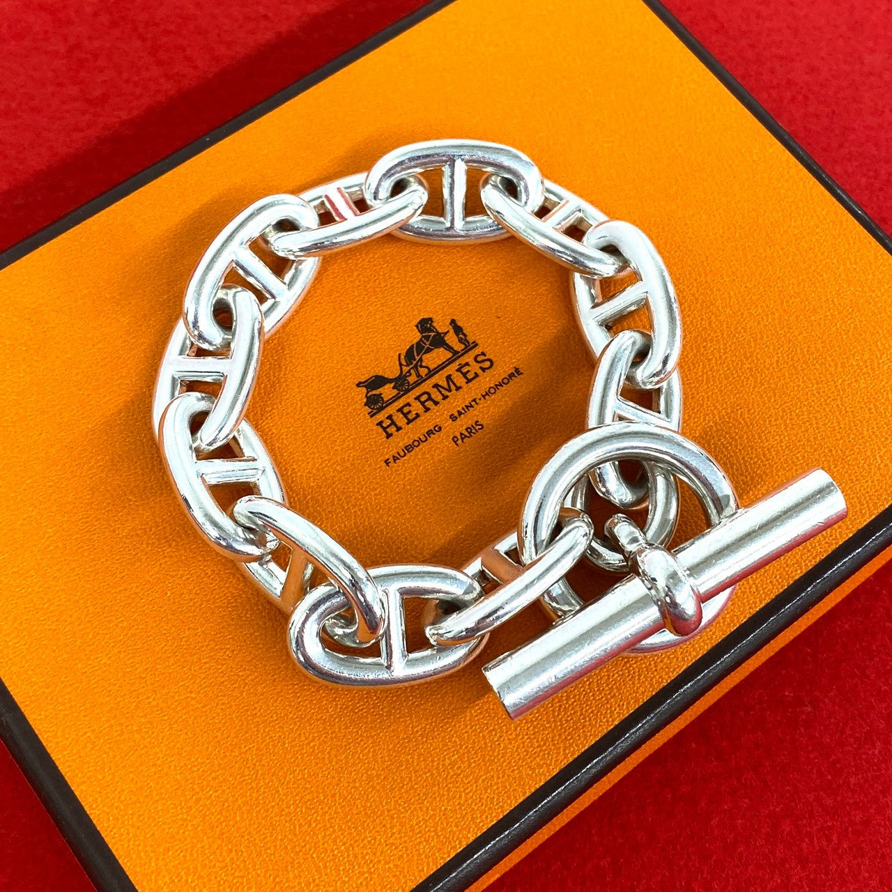 HERMES エルメス シェーヌダンクル MM 16コマ ブレスレット
