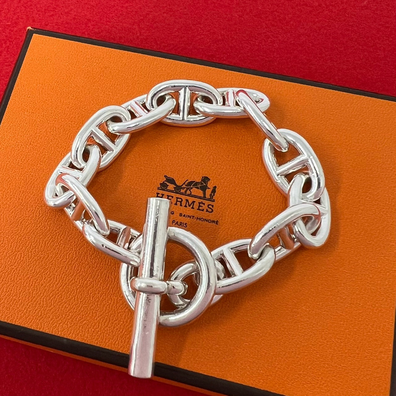 HERMES エルメス シェーヌダンクル TGM 12コマ ブレスレット