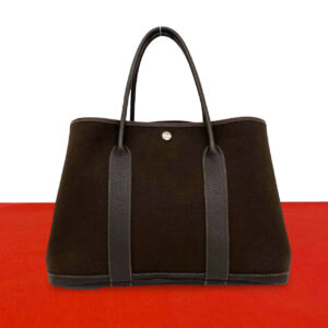HERMES エルメス ガーデンパーティ PM ハンドバッグ トワルアッシュ ブッフル