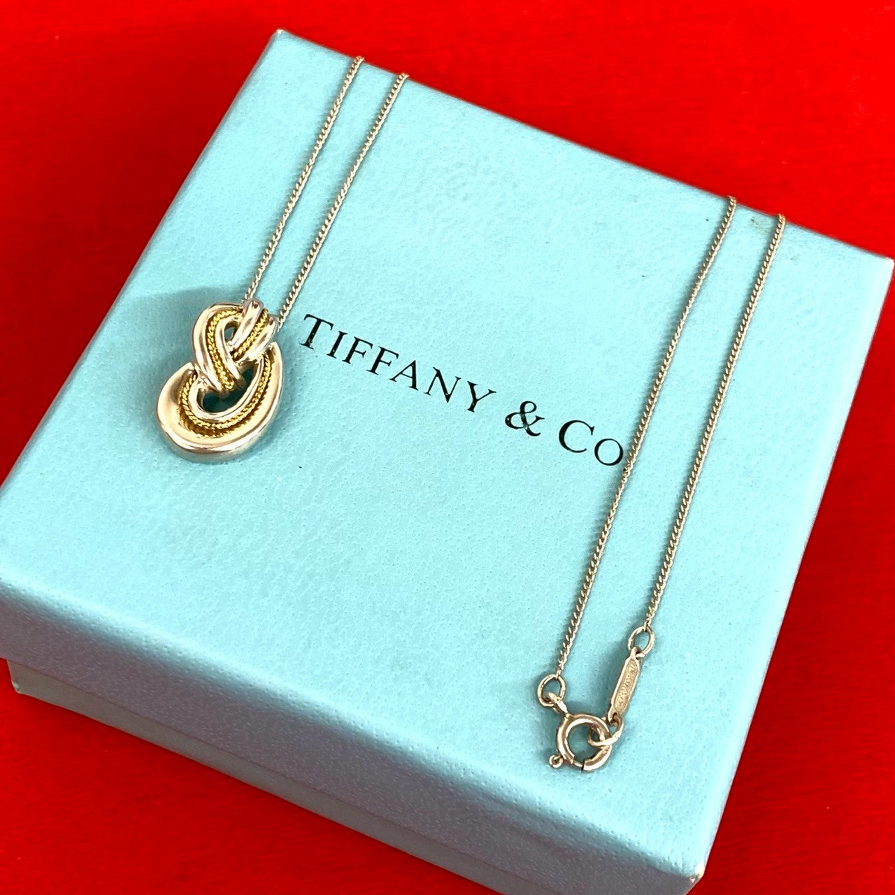 TIFFANY&Co. ティファニー (Vintage) ツイスト ノット ネックレス 925 K18 750YG
