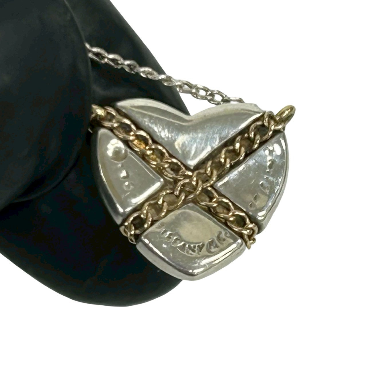 TIFFANY&Co. ティファニー (Vintage) チェーンクロス ハート ネックレス 925 K18 750YG 3