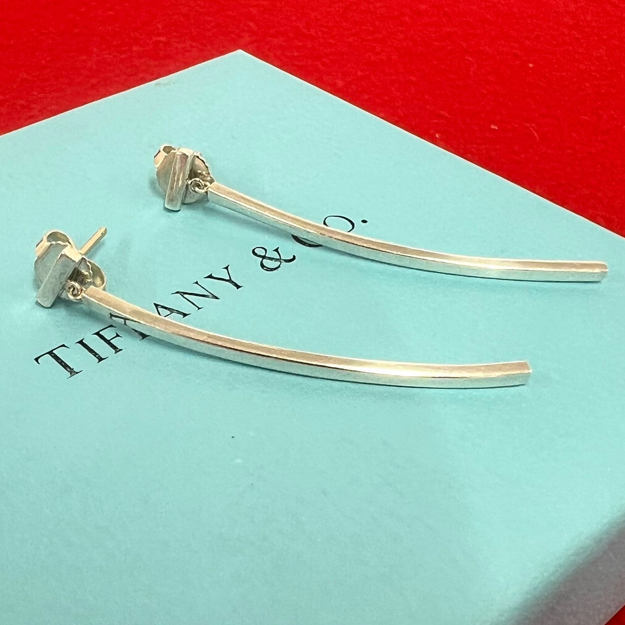 TIFFANY&Co. ティファニー T ワイヤーバー ピアス