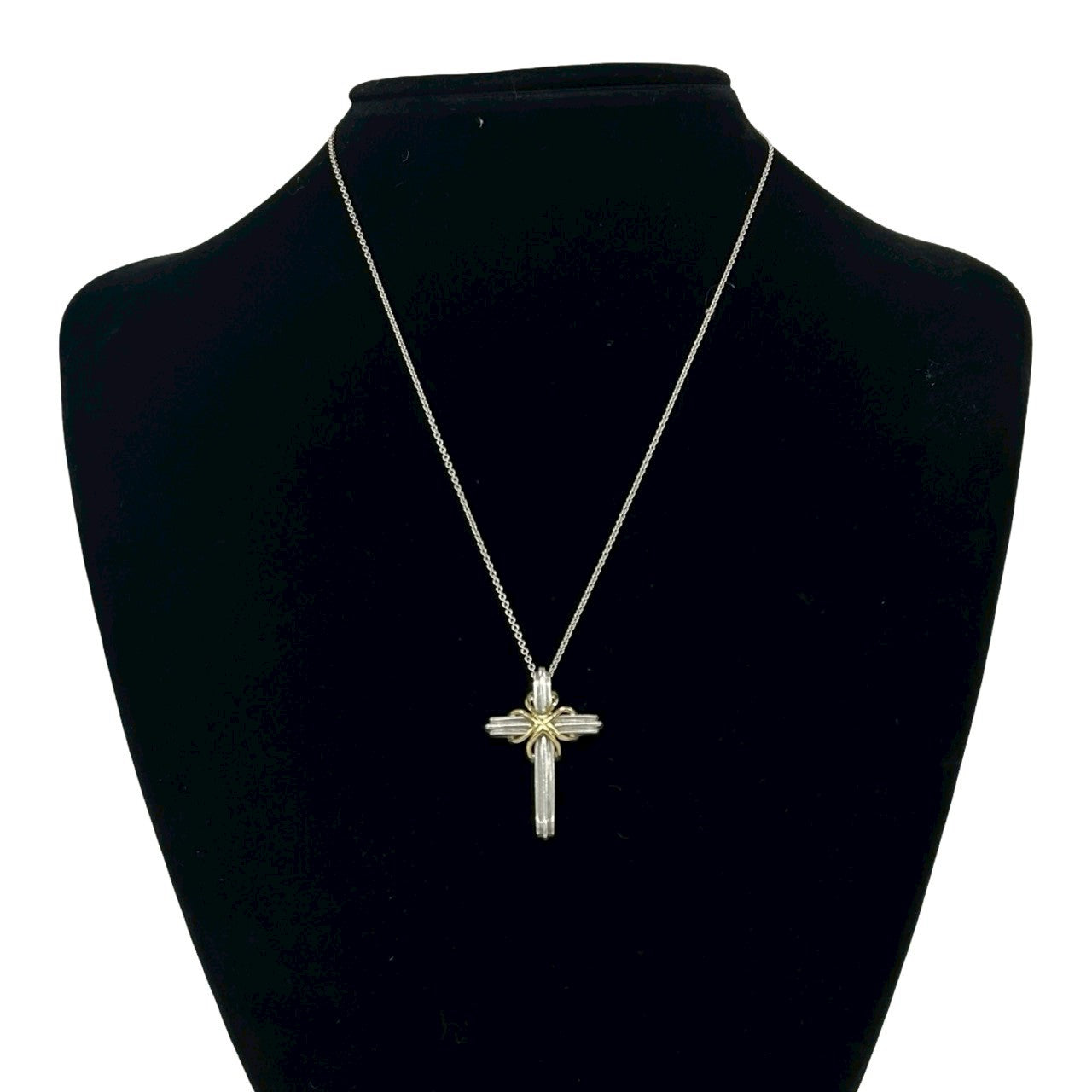 TIFFANY&Co. ティファニー (Vintage) シグネチャー クロス ネックレス 925 K18 750YG 2