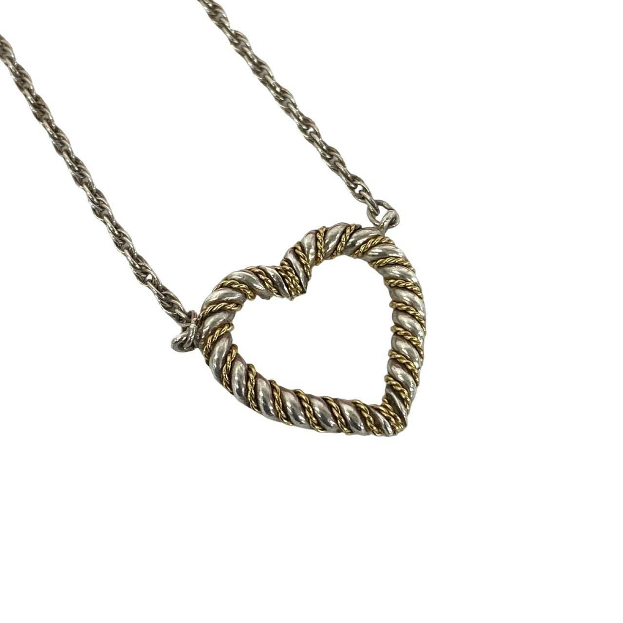 TIFFANY&Co. ティファニー (Vintage) ツイスト ハート ネックレス 925 K18 750YG 4