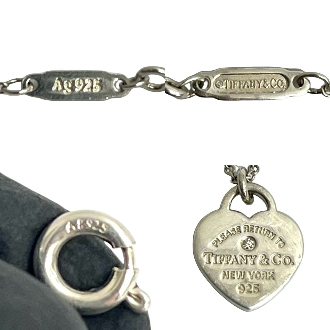 TIFFANY&Co. ティファニー リターントゥ ティファニー ブルー ダブルハート タグ ネックレス 3