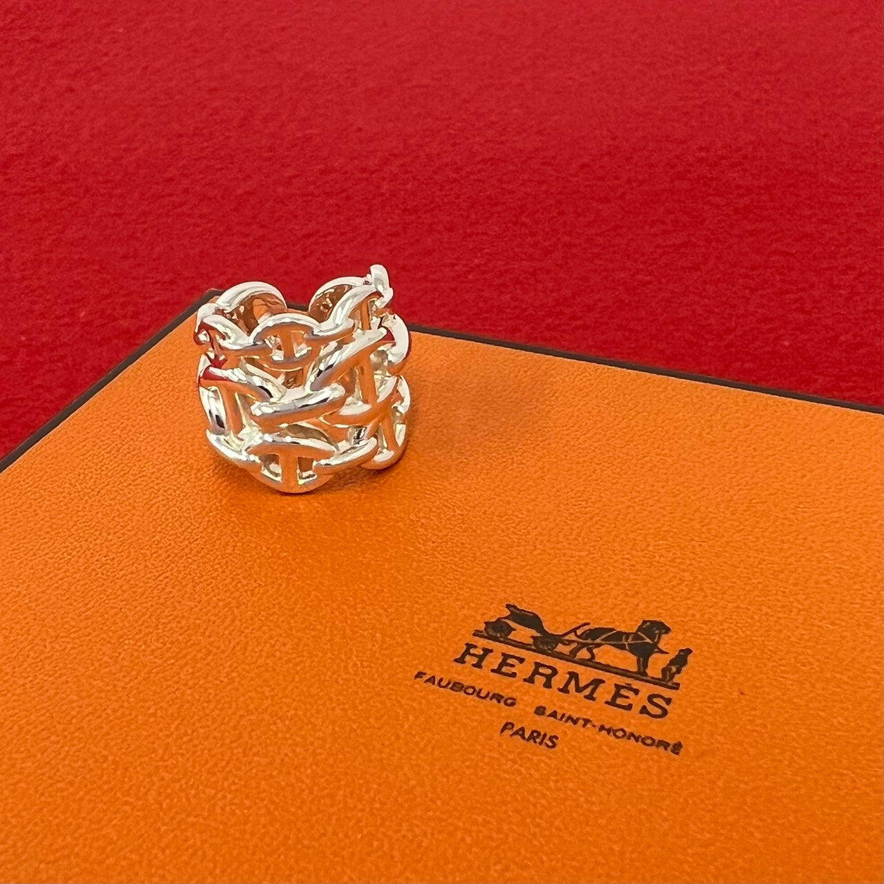 HERMES エルメス アンシェネ GM リング 指輪