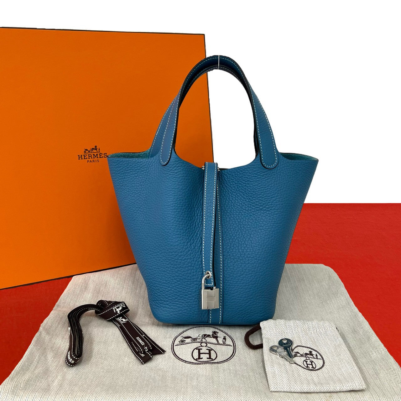 HERMES エルメス ピコタンロック PM ハンドバッグ トリヨンクレマンス