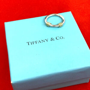 TIFFANY&Co. ティファニー (Vintage) バンドウィズ 2 ワイヤー リング 指輪 925 K18 750 YG