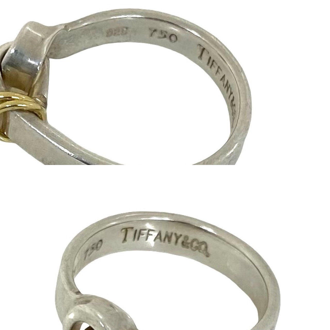 TIFFANY&Co. ティファニー (Vintage) フック&アイ リング 指輪 12号 925 K18 750YG 3