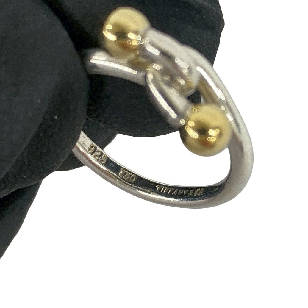 TIFFANY&Co. ティファニー (Vintage) ダブル フック&アイ リング 指輪 925 K18 750 YG 3
