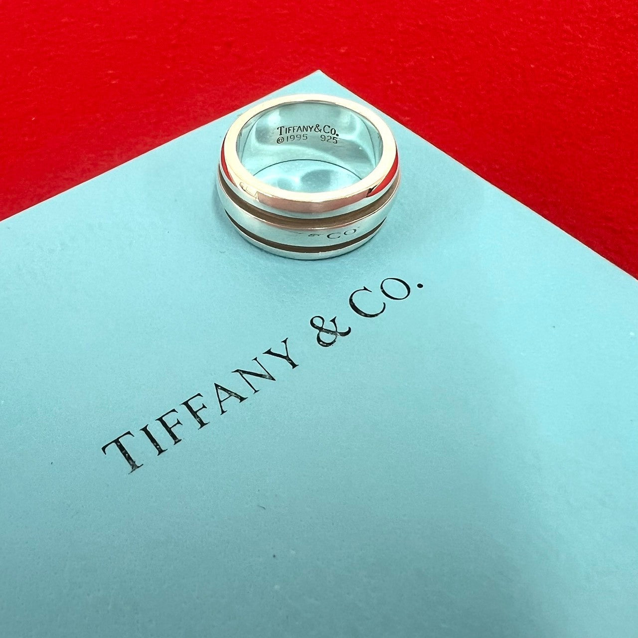 TIFFANY&Co. ティファニー (Vintage) グルーブド ダブル ライン リング 指輪 9号