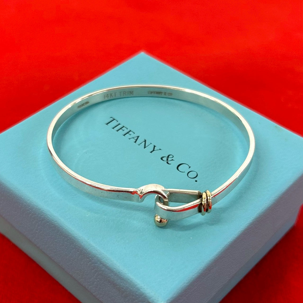 TIFFANY&Co. ティファニー (Vintage) フック&アイ バングル 925 K14 YG