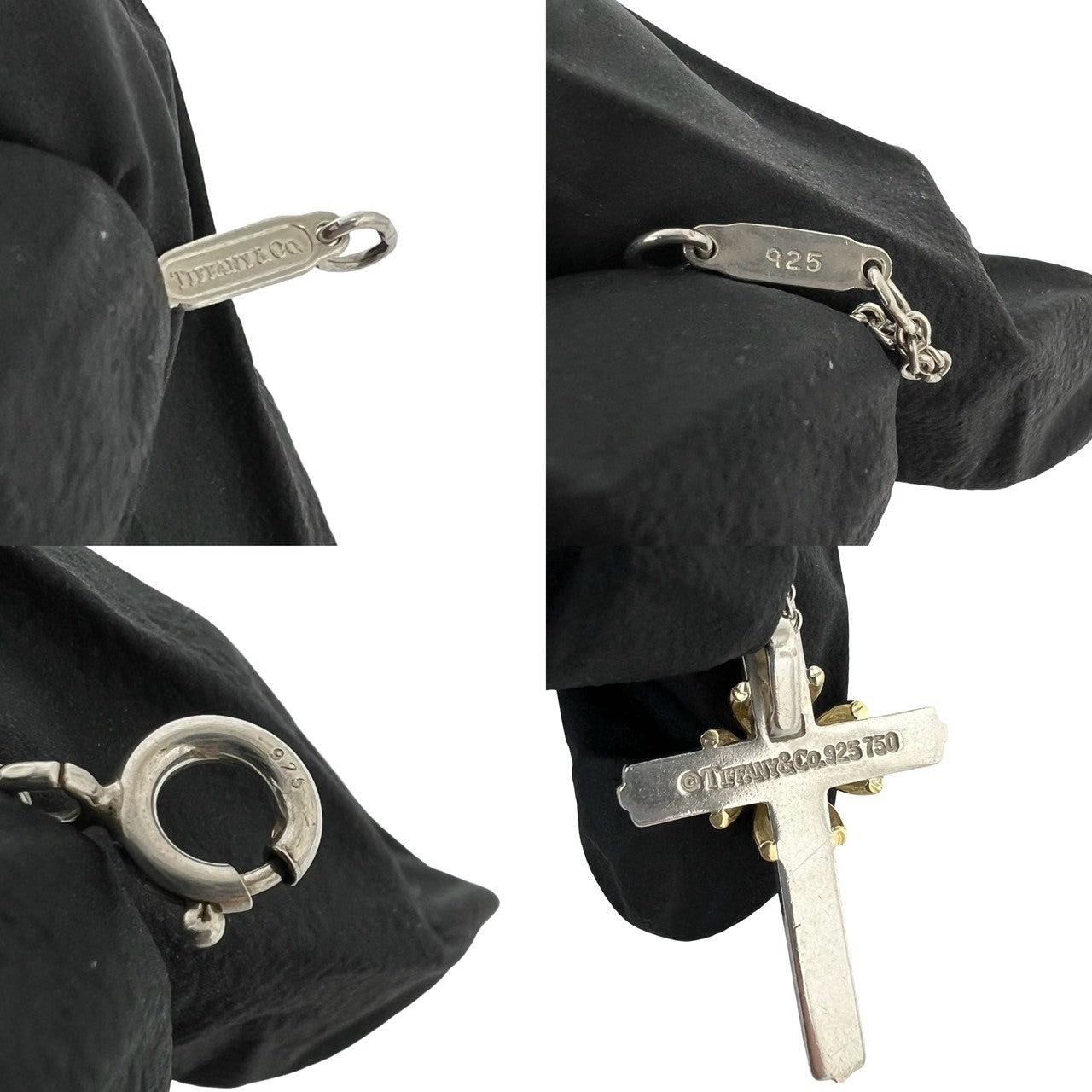 TIFFANY&Co. ティファニー (Vintage) シグネチャー クロス ネックレス 925 K18 750YG 3