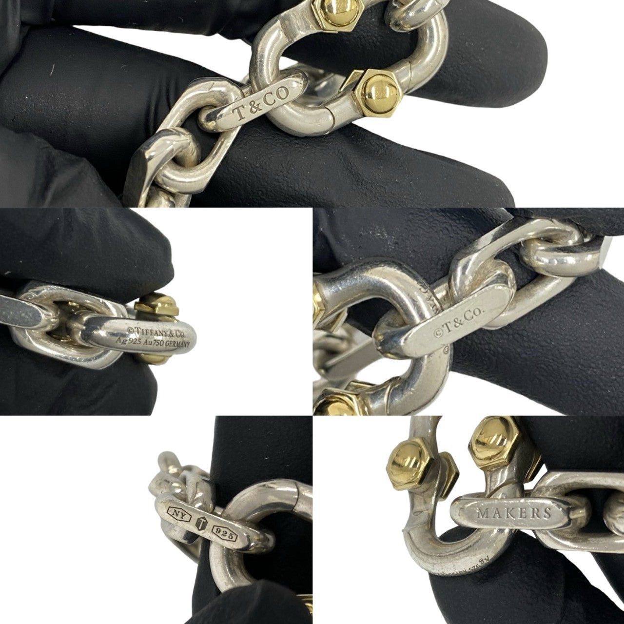 TIFFANY&Co. ティファニー メイカーズ ブレスレット 925 K18 750YG 3